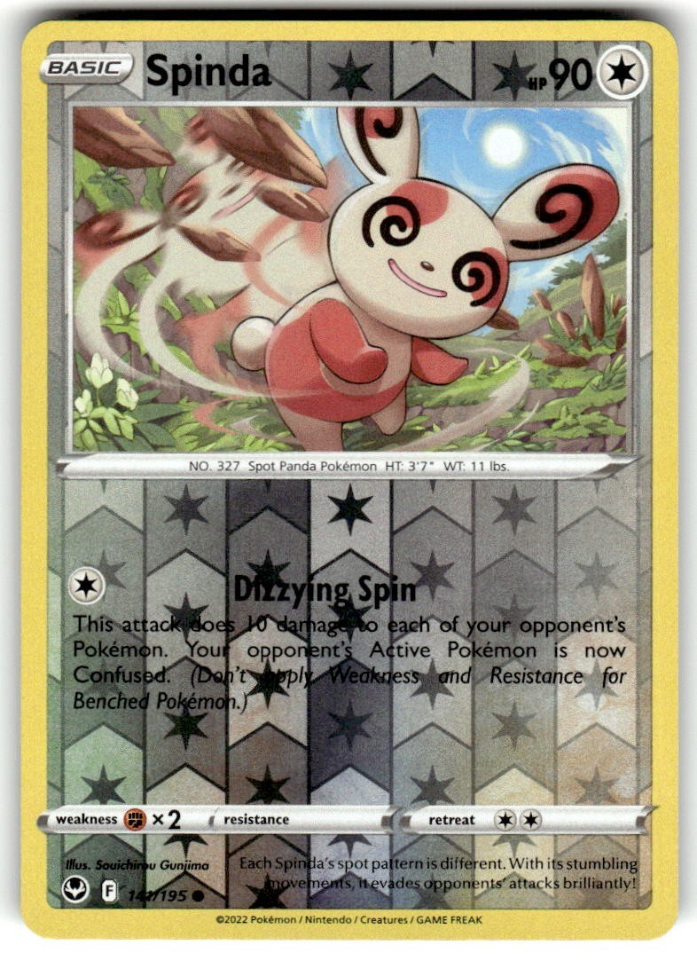 Pokemon Reverse Holo NM - Spinda 141/195 Common