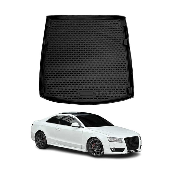 Kofferraummatte Kofferraumwanne FüR Audi A5 Coupe 8T3 2007-2016 Gummi Schwarz-image