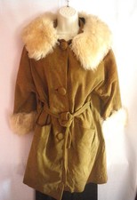 VTG 60s 70s Penny Lane Afghan Style Coat Sued...
