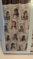 Saturday Knight OUTHOUSES Fabric Shower Curtain Rustic Old Wooden Outhouse NIP