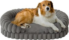 BALANCE Calming Dog Bed for Large Sized Dogs, 36 Inches Oval Washable Pet Bed wi