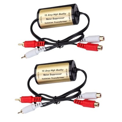Ground Loop Isolator Noise Filter RCA Connector for Car Amplifier Stereo Setup