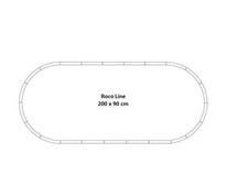 Circuito Ovale RocoLine con massicciata in gomma 200 x 90 cm H0 DC - Sconto 33%