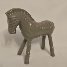 Mid Century Modernist Style Horse Zebra Metal Sculpture Ornament Decorative Item