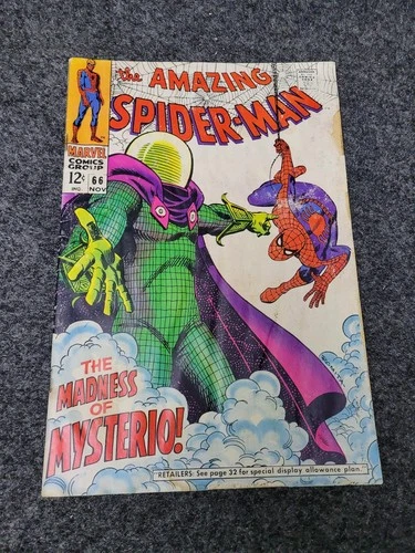 Vintage Amazing Spider-Man #66 Issue Comic Book The Madness Of Mysterio Romita