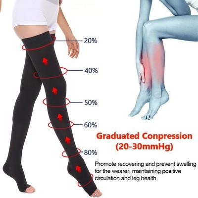 20-30mmHg Medical Compression Stockings Thigh High Support Prevent Varicose Vein