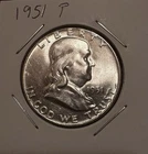 1951 P Franklin Half Dollar BU Uncirculated Full Bell Lines Stunning Silver Coin