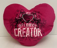 My Heart Belongs to My Creator Plush Pillow Reversible Travel Neck Cushion
