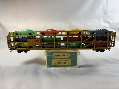 N Scale Minitrix Union Pacific Tri-Level Auto Rack Trailer Train TTX 71014