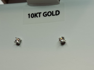 Neue massive Gold 10kt Ohrringe 0,10 Karat Lab Diamanten neu und schön Ohrringe 