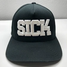 Sick Konus Brand Essential Baseball Cap Black Mens OSFM Snapback Embroidered