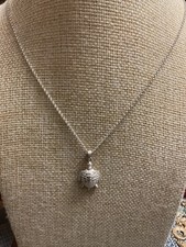 Sterling Silver Articulated Turtle Necklace 925 Chain Signed