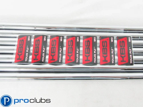NEW KBS TOUR FLT 120 STIFF FLEX STEEL IRON SHAFTS 4-PW .355 TIP #512254