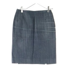BALENCIAGA Size38 Side Slit Denim Skirt Womens Black F/S from Japan