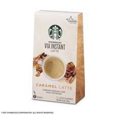 Starbucks - VIA Instant Caramel Latte - 100 Arabica Micro-Ground Coffee, 1 Box