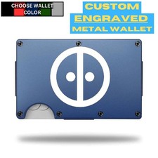 Custom DEADPOOL LOGO 3 Laser Engraved Wallet - Pick A Wallet Color