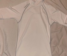 Tribord Decathlon Men s Rash Guard White Compression Shirt Swim Surf Size XS