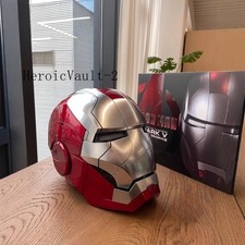 Iron man Mk5 1:1 Helmet Jarvis Wearable Voice Control Cosplay AutokingHalloween