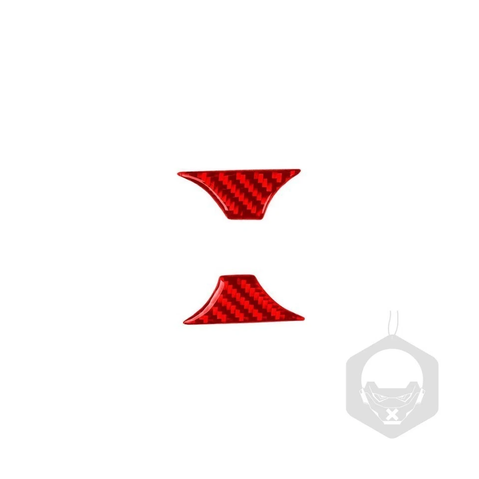 Interior Rear Water Cup Holder Cover For Kia Stinger GT Vinyl Red Carbon Fiber - Image 3 of 4