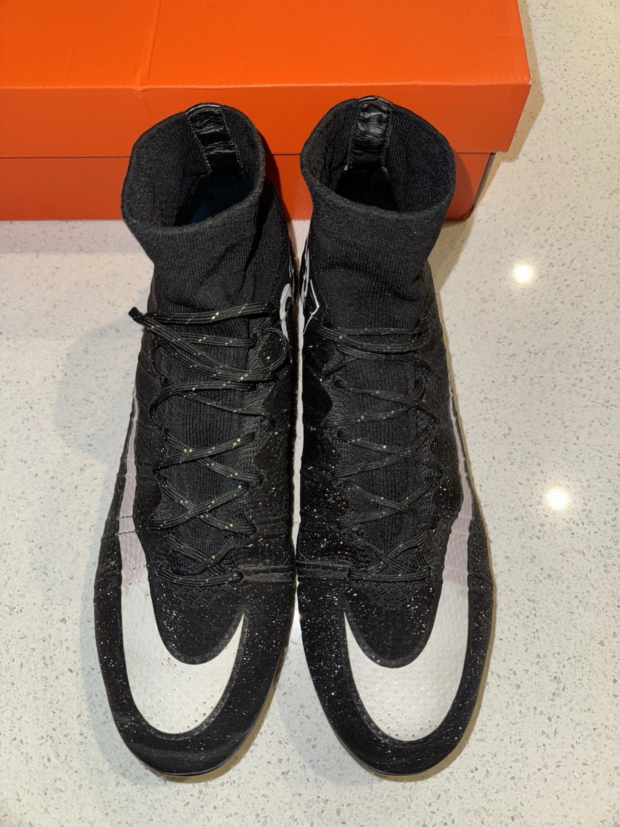 Nike Mercurial Superfly CR7 FG 677927-014 Black Neon Turquoise Sz