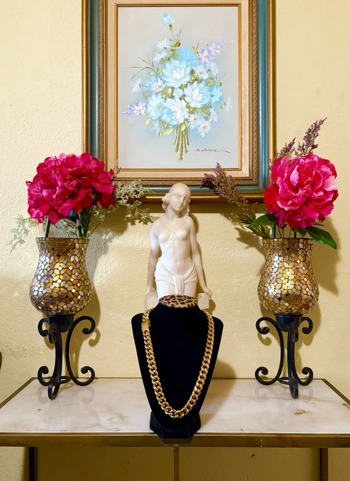 "Cadena cubana de oro hipoalergénico de 14 mm 22"" - pesada 218 g, cierre de Italia" Foto 3 de 4