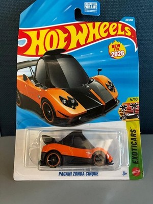 2026 Hot Wheels, Pagani Zonda Cinque Orange, EXOTICARS
