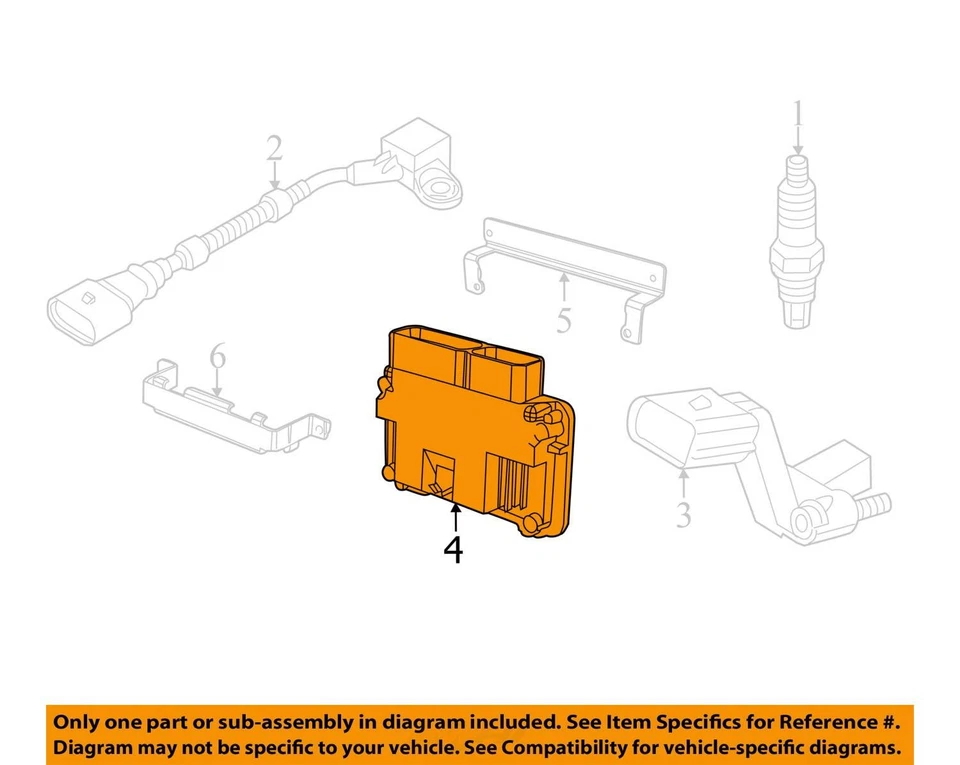 Módulo de control electrónico Volkswagen Jetta 2011-2012 2,0 L PN-03L906019HH OEM Foto 4 de 4