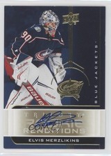 2019-20 Trilogy Rookie Renditions Gold Foil Signatures Elvis Merzlikins Auto aw2