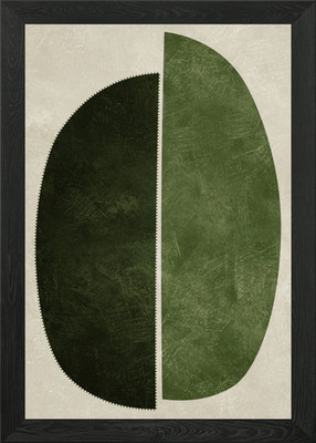 Moderne grüne Schatten gerahmtes Wandbild Poster Leinwanddruck Bild