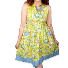 Vintage Jayne Copeland Floral Sleeveless Dress Girls 12 / Womens XXS - XS