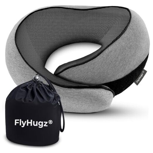 Memory Foam Neck Travel Pillow for Airplane Comfort & Support-image