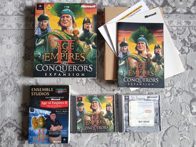 Euro Box: Age of Empires 2 the Conquerors mit Grundspiel OEM CD & Lösungsbuch