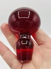 Blenko Glass Ruby Red Round Top Stopper 3”T It Glows