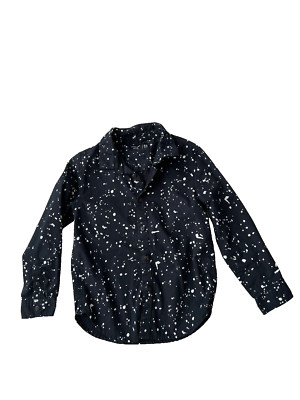 Cactus Boys Button Shirt Black Splatter( Sz 5-6 yrs )