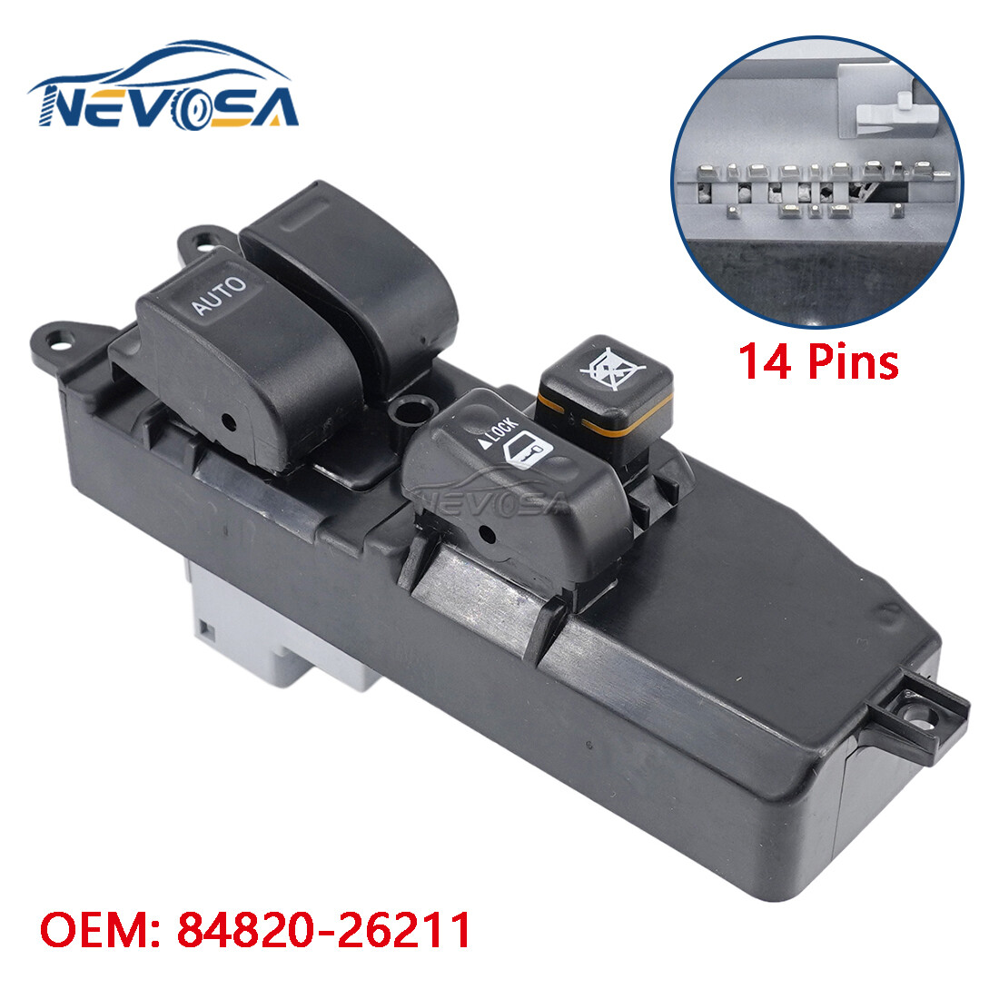 Left Hand Drive Master Power Window Control Switch For Toyota