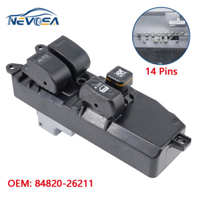 Left Hand Drive Master Power Window Control Switch For Toyota