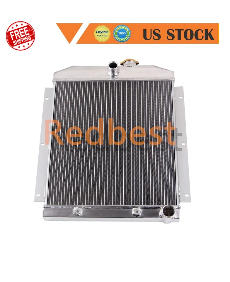 Radiador de aluminio de 3 filas para camioneta Chevrolet Fleetline 47-54 3,5 L 3,8 L 4,3 L 216 Cu. Foto 2 de 4
