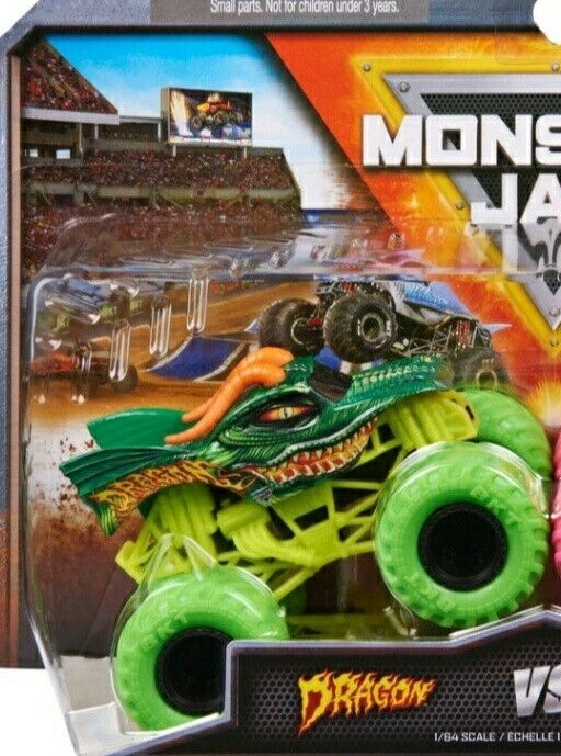 Monster Jam, Dragon Vs. Full Charge 1:64 Scale Die-Cast Monster Trucks