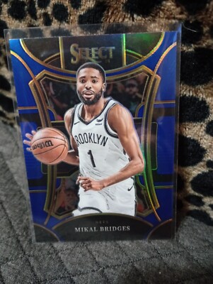 A6 2023-24 Panini Select Mikal Bridges Blue Prizm Mezzanine