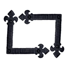 2 Pack  3.5" Decorative L Corner Bracket, Rustic Right Angle Bracket Iron Brace