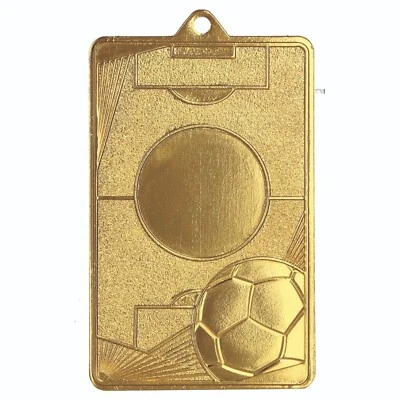 DECADE Neue Fußballmedaille 60x45mm inkl. Band, Emblem, Rückseiten Beschriftung