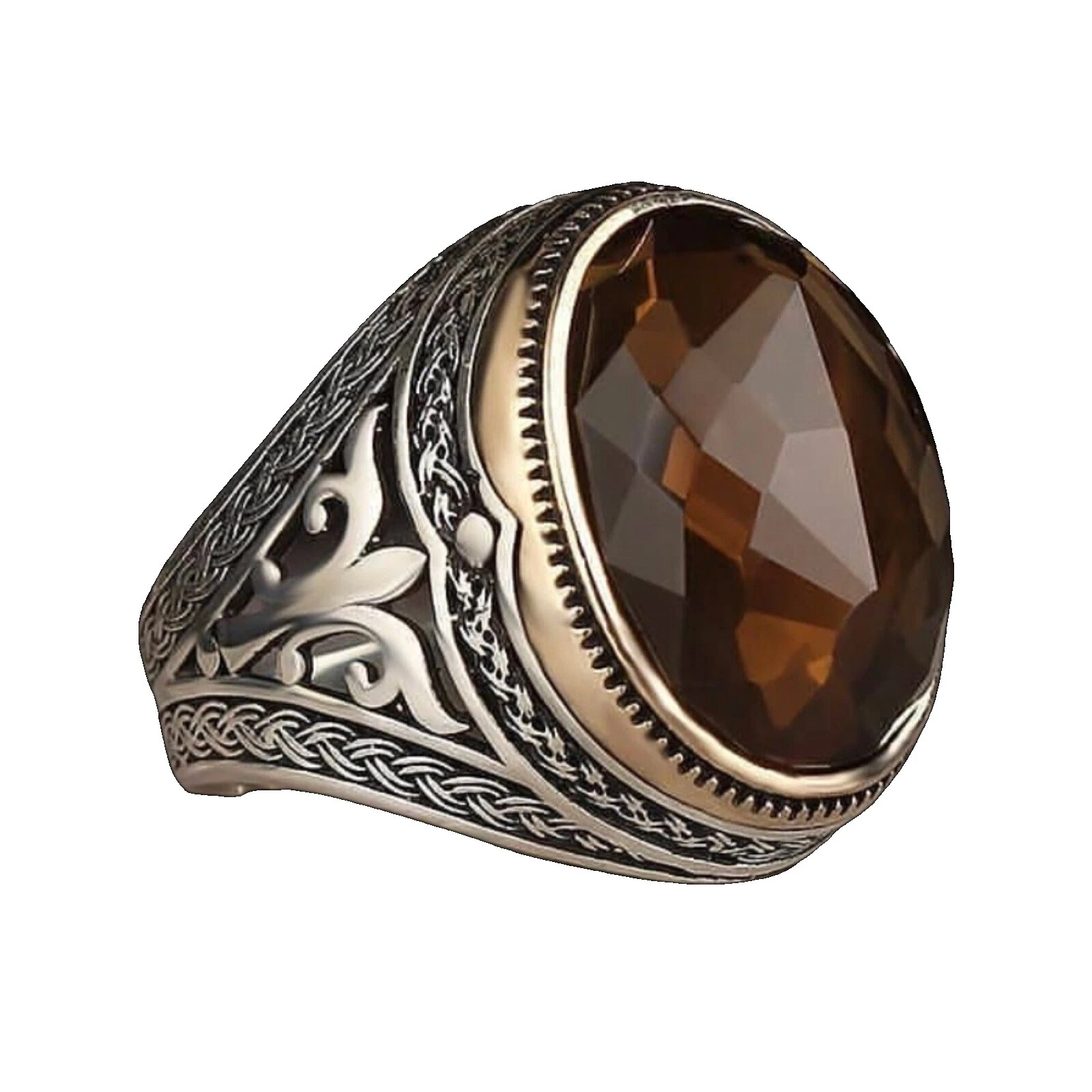 Anillos de banda de cuarzo para hombres