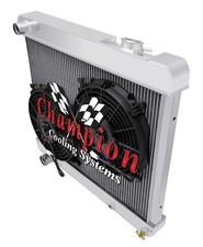 Aar 2 Row 1 Tubes All Aluminum Radiator W 2 10 Fans For 1961 - 1965 Cadillac