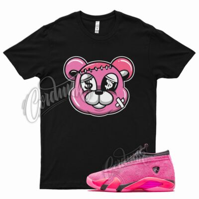 Black STITCH T Shirt for Air j1 14 Shocking Pink Hyper Racer Punch Vivid 