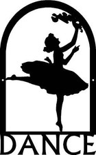 Dance Art Sign - Ballerina Wall Art with Name Plaque Option- Made in USA