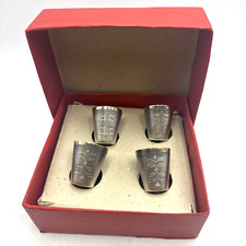 Russian Melchior Hommet Vodka Shot Glasses Box of 4 Beriozka