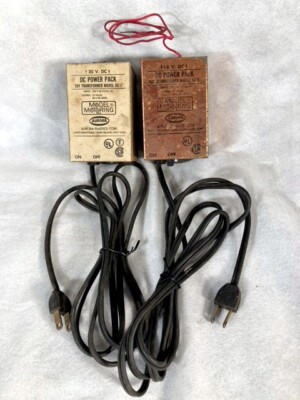 2 Vintage AURORA Model MOTORING Slot Car DC POWER PACK Transformer