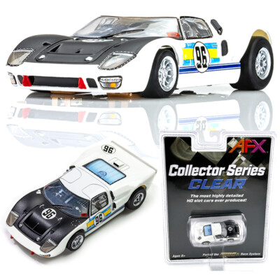 AFX 22057 Mega-G+ Ford GT40 Mark II #96 White/Black HO Scale Slot Car