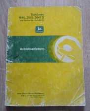 Trattori John Deere 1640 + 1840 + 2040 Manuale Uso e Manutenzione