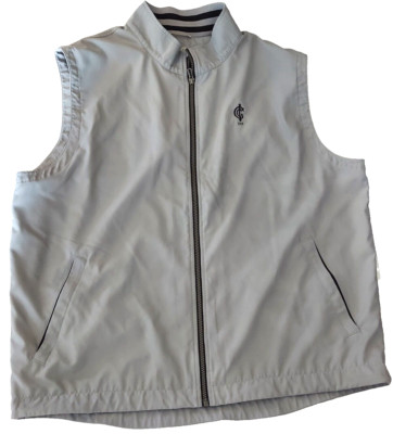 CUTTER & BUCK Mens Drytec 50UPF+  Full front Zip Golf Vest Grey XL